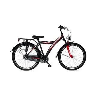 Cyclux Astro Jongensfiets 24 Inch – Mat Zwartrood Shimano Nexus 3-speed Stevig Frame V-brake Voor Terugtraprem Led-verlichting