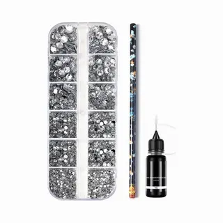 Goodbitz® - Rhinestones - 3-delig - Rhinestones Steentjes - Strasssteentjes - Steentjes Decoratief - Steentjes Nagels - Plak Diamantjes -