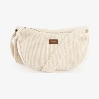 Sissy-Boy - Off White Rib Cord Crossbody Tas