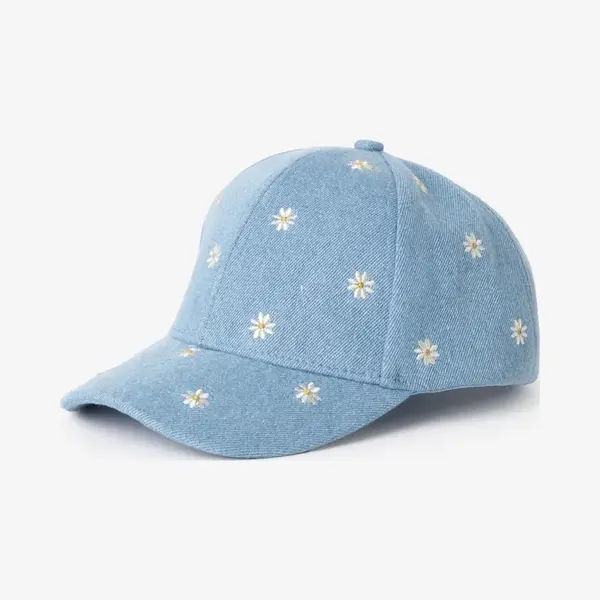 Sissy-Boy Blauwe Denim Pet Met Bloemen thumbnail