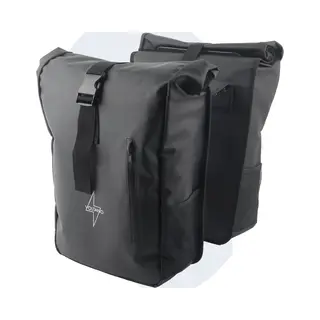 Voltano Dubbele Fietstas Rolltop - Zwart - 48 Liter - 100% Waterdicht - Fietstassen Elektrische Fietsen