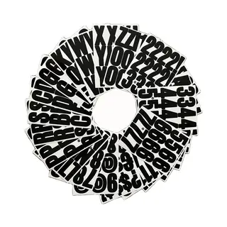 Afecto- Set Zwarte Plakletters - 318 Stuks Letters, Nummers, Symbolen- Hoogte 5, 5 Cm - Plakken Maar