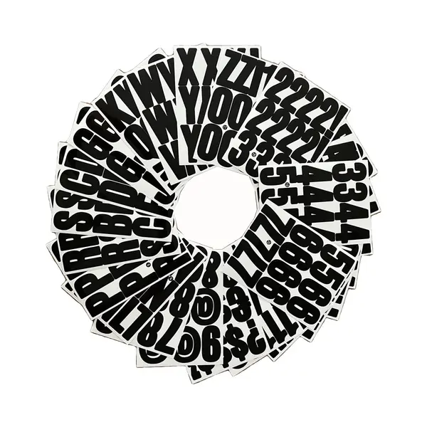 Afecto- Set Zwarte Plakletters - 318 Stuks Letters, Nummers, Symbolen- Hoogte 5, 5 Cm - Plakken Maar thumbnail