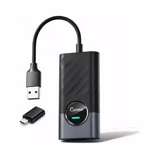 CarMe 2-in-1 CarPlay Dongle Plus - Met Extra Apps - Ondersteunt Youtube & Netflix - Draadloos CarPlay & Android Auto - Android Auto Dongle - Zwart