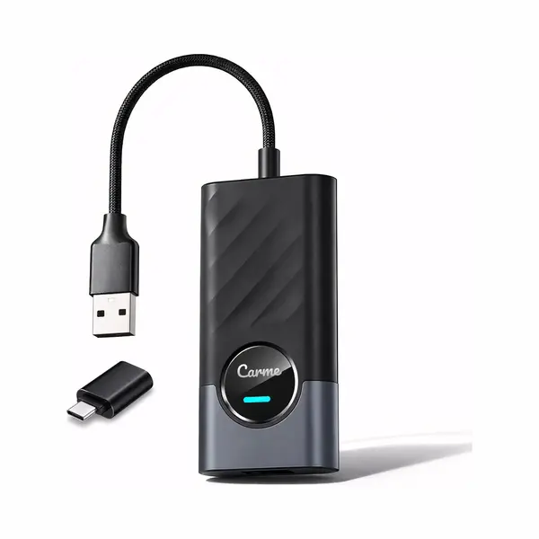 CarMe 2-in-1 CarPlay Dongle Plus - Met Extra Apps - Ondersteunt Youtube & Netflix - Draadloos CarPlay & Android Auto - Android Auto Dongle - Zwart thumbnail