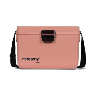 Steamy Classy 12 - Kleine Koelbox Incl. Divider/ Snijplank Met Schouderband - 12 Liter - Salmon Pink