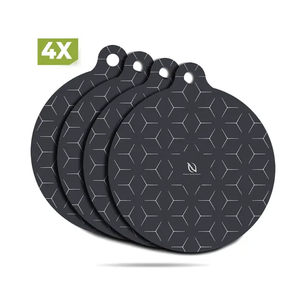 Hi Nature™ Inductie Beschermer Set 4 Stuks - Hittebestendig - Antislip - Diameter 22 Cm (Zwart) thumbnail