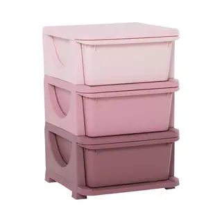 Zenzee Opbergboxen - Ladekast Met Opbergdoos - Speelgoed Organizer - Speelgoedkast - Roze - 37 X 37 X 56, 5 Cm