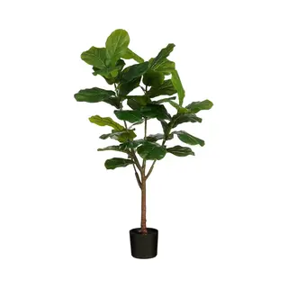 Mica Decorations Ficus Lyrata Kunstplant In Pot - H150 X Ø50 Cm - Groen