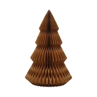 Mica Decorations Papieren Kerstboom - Opvouwbare Kunstkerstboom - H152 X Ø104 Cm - Kerst Decoratie - Fsc Mix - Bruin