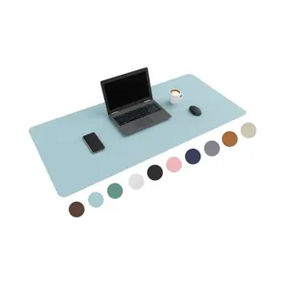 Wurk Professionele Bureau Onderlegger - Bureau Organizer - Xxl Muismat - Kabel Clip - Baby Blauw - 120x60