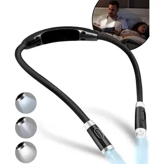 Boncy® Draadloos Leeslampje Voor Boek - Neklamp Met 3 Lichtstanden Voor In Bed - Bedlampje Voor Slaapkamer - Leeslamp - Boeklamp Met 3 Lichtstanden