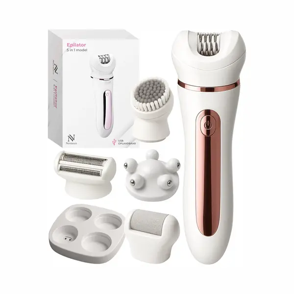 Nuvance - Epilierer Damen - Epilierer Gesicht - 5 Aufsätze - Epilierer - Gesicht Reiniger - Gesicht Epilierer Weiblich - Epilierer - Usb thumbnail