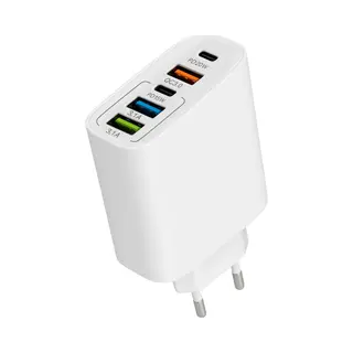 Nuvance Usb Adapter - 5 Poorten - Usb Stekker - Usb Oplader - Geschikt Voor Iedere Usb Kabel - Wit