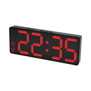 Nuvance Digitale Wekker - Digitale Klok - Wekkers Voor Kinderen & Volwassenen - Reiswekker - Slaapkamer - Led Wekkers Digitaal - Rood