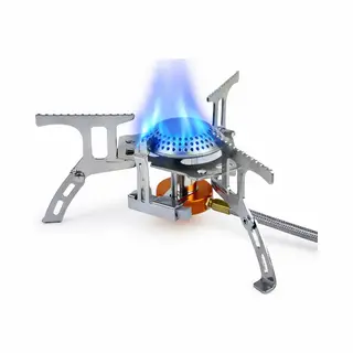 Eurocatch Faltbarer Gaskocher 2200W Inkl Adapter - Camping Kocher Mit Transportbox