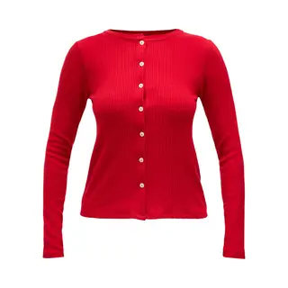 Hunkemöller Geribde Jersey Cardigan Rood