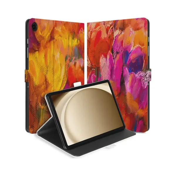 B2Ctelecom Samsung Galaxy Tab A9 Plus Tablethoesje Tulpen thumbnail