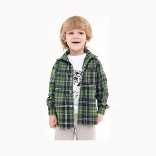 RobyKris Kids Overhemd - Lange Mouw - Flanel - Maat 122-128 - Back To School
