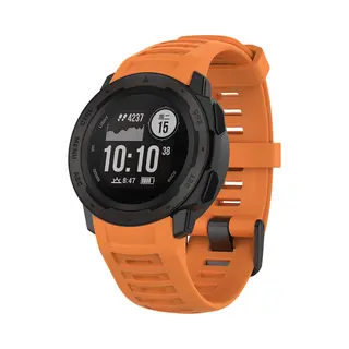 Strap-it Siliconen Smartwatch Bandje - Geschikt Voor Garmin Instinct 1 / Garmin Instinct 2 - Oranje