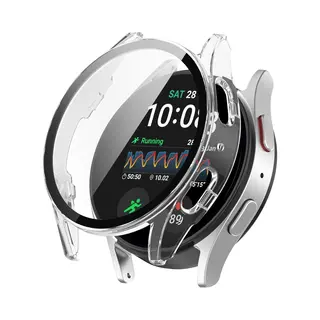 Strap-it Hard Case Hoesje Met Screen Protector Van Glas - Geschikt Voor De Samsung Galaxy Watch 7 - 40mm (transparant)