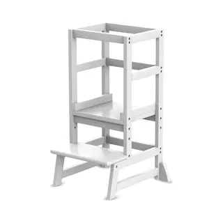 Oemmie Leertoren - Learning Tower - Montessori Leertoren - Leertoren Keukenhulp - Leer Toren - Opstapje - Kindertrapje - Wit