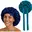 blauw, groen