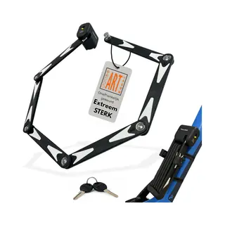 Maxx-Locks Vouwslot - Art 2 Keurmerk - Fietsslot Van Gehard Staal - Slot Voor Electrische Fietsen En Fatbike - Met Houder - 95 Cm
