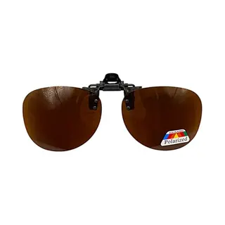 Loud And Clear® - Clip On Zonnebril - Piloten Zonnebril - Overzet - Opzet - Heren - Dames - Bruin - Opklapbaar - Gepolariseerd