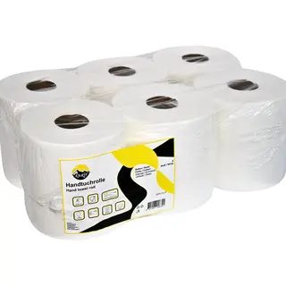 Kurtt - Poetspapier (2-laags Cellulose) - Poetsrol - Papier, Handdoekjes - Handdoekrol, Midi Rollen, Papieren Rollen, Schoonmaak Papier, Hygiene