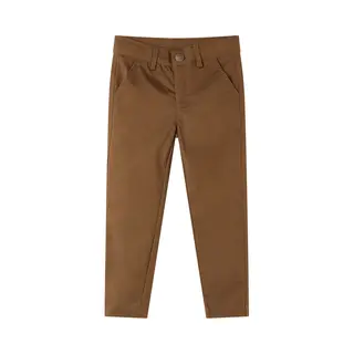 VidaXL Kinderhose Elastischer Bund Knopf Kinder Hose Freizeithose Sporthose Cognac 116