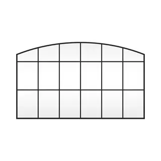 Wall Mirror Black 100x60 Cm Arch Iron Vidaxl