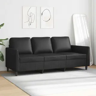 3-sitzer-sofa Schwarz 180 Cm Kunstleder Vidaxl