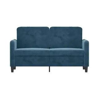 VidaXL - Tweezitsbank - 120 - Cm - Fluweel - Blauw