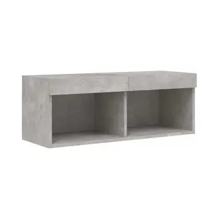 Tv Cabinet With Led Lights Concrete Grey 80x30x30 Cm Vidaxl