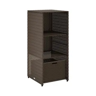 VidaXL Tuinkast 50x55x115 Cm Poly Rattan Bruin