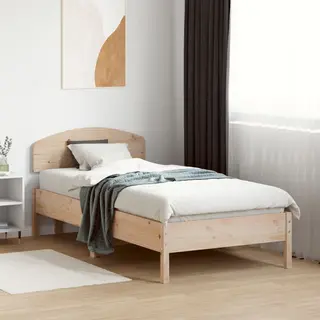 VidaXL Bed Header For Bedroom - 90 Cm Solid Pine Wood Brown Headboard, Backrest Support, Ic Design, Easy To Assemble, Durable Bed Accessory