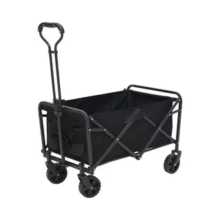Brixy Bolderkar - Opvouwbaar - 100KG Draagkracht - Draaibare Wielen - 90 X 50 X 75 Cm - Verstelbaar - Zwart