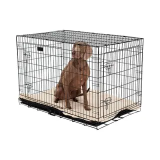 Brixy Hundebank - Sitzbank Für Hunde - Größe Xl - Faltbar - 107 X 72 X 77 Cm - 2 Türen - Schwarz