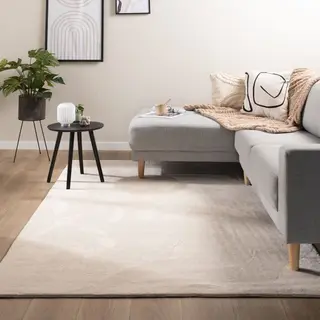 Volero - Pluche Vloerkleed - 150x230 Cm - Cozy Creme