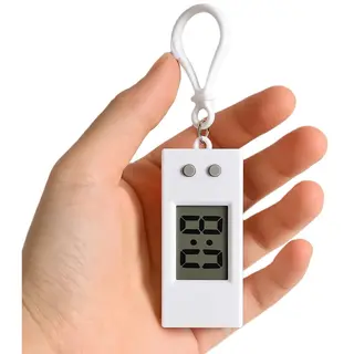 Cheaperito Mini Digitale Klok - Sleutelhangerformaat Voor Studenten - Wit