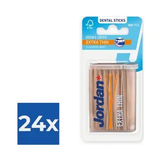 Jordan Dental Sticks Extra Thin 140ST - Voordeelverpakking 24 Stuks