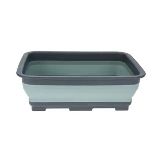 Redcliffs Camping/keuken Afwasbak Teil - Opvouwbaar - 37 X 27 Cm - Kunststof - Groen - Afwassen/spoelen/wasmand - Rechthoek