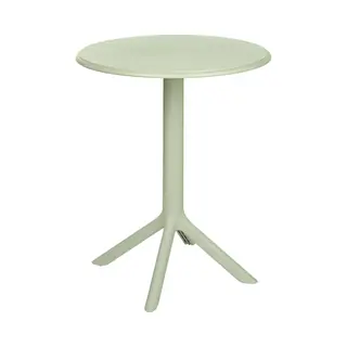 Ambiance Tuintafel - D60 X 75 Cm - Mintgroen - Rond - Polypropyleen - Bistrotafel - Tuinmeubels