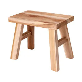 Home & Styling Krukje - Teak Hout - 31 X 19 X 25 Cm - Opstapje - Krukje Hout - Planten Krukje - Voetenbankje