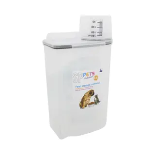 Huisdieren Voedsel/voercontainer - Met Maatbeker - Kunststof - 2, 5 Liter - Strooidoos - Honden En Kattenvoer