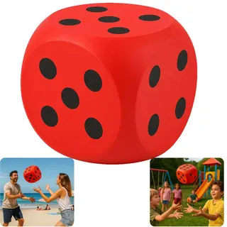 Cheqo® Grote Dobbelsteen - Rode Dobbelsteen - Sinterklaas Dobbelsteen - Foam Dobbelsteen - Zachte Dobbelsteen - Dobbelspel Dobbelsteen - Speelgoed
