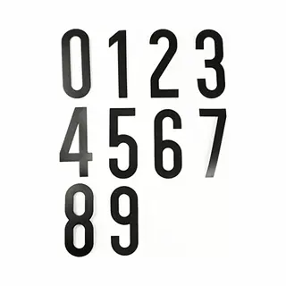 JekaShop Set Zelfklevende Cijfers (0 T/m 9) - Zwart - X 150 Mm- - Monomeric Vinyl Film - 0, 1 Mm - Voor Binnen & Buiten