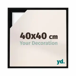Your Decoration Baklijst Voor Canvas 40x40 Cm - Zwart Mat - Mdf - Lyon