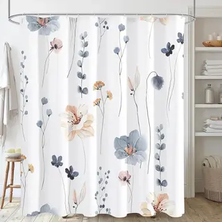 Botc Douchegordijn Anti Schimmel - Inclusief Ringen - 180x200cm - Met Gewichtsband - Premium Kwaliteit - Waterdicht